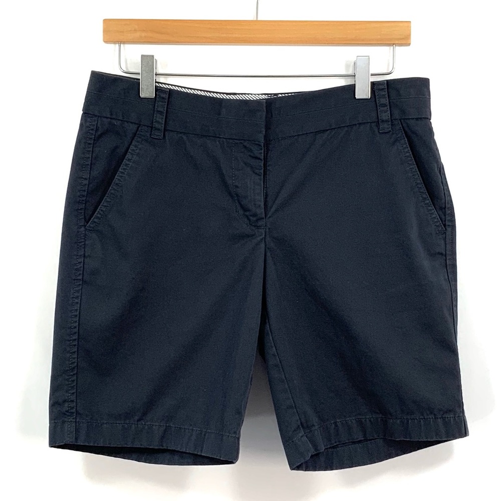 J CREW Size 4 Shorts Navy Blue Broken In Chinos Walking Shorts Bermuda B16
